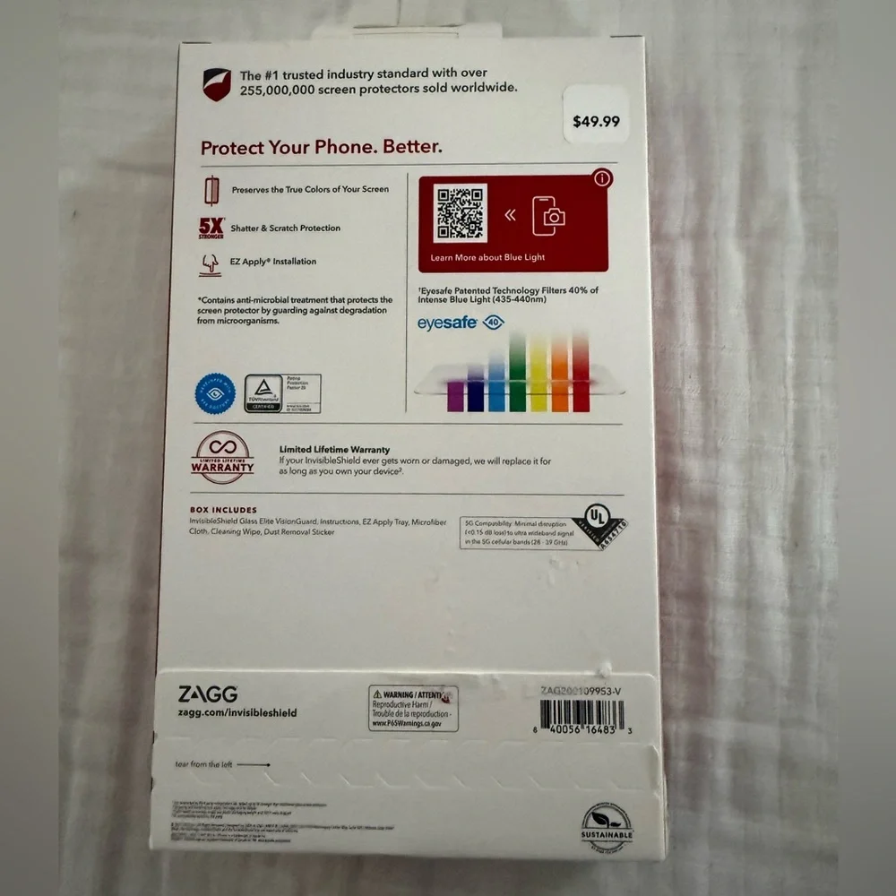 NIB ZAGG Invisible Shield Glass Elite Visionguard for iPhone 14 Pro Max